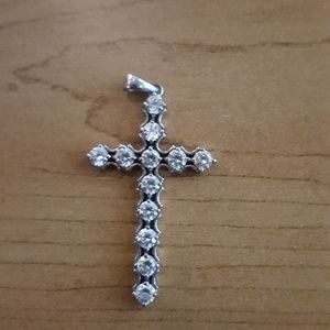 Sterling silver and Swarovski crystal cross